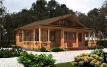 Одноэтажные дома из клеенного бруса