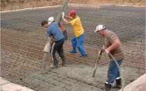 Заливка бетона послойно